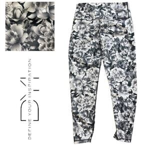Define Your Inspiration Cabbage Rose Full Length Leggings, Yoga, Active Lounge L